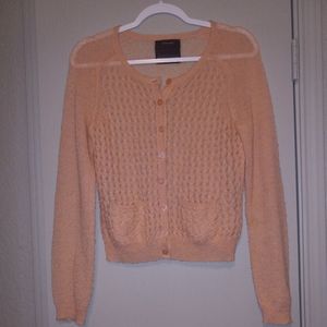 Anthropologie Guinevere Pink Mohair Cardigan